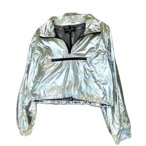 Love Tree Shiny metallic crop jacket